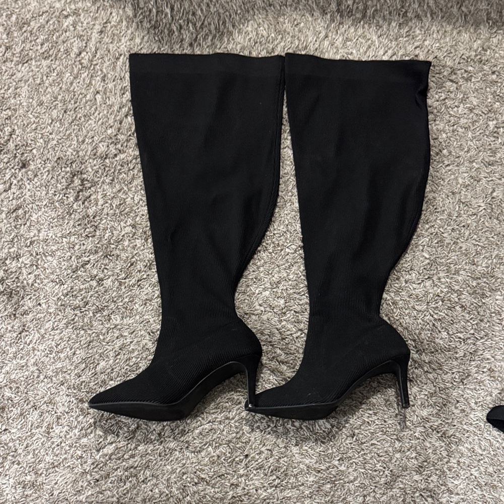 Lane Bryant Black Over the Knee Boots